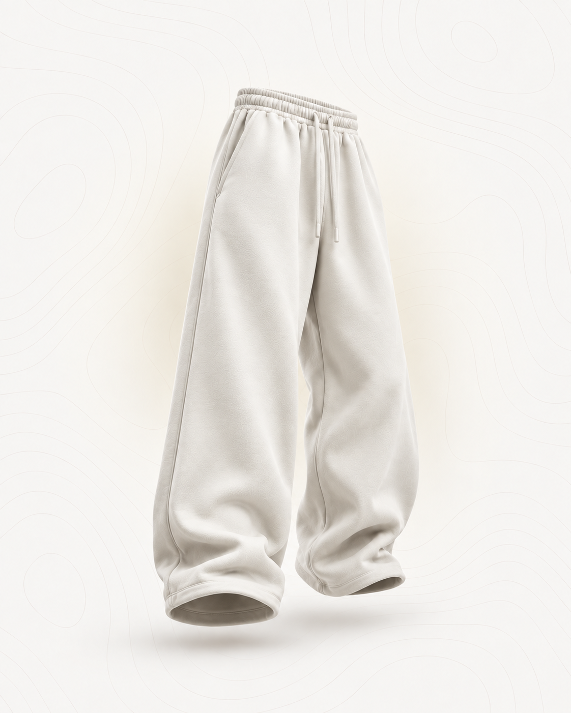 Black wide-leg drawstring pants